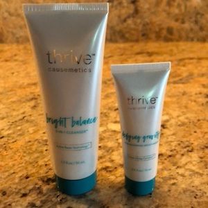 Thrive Causemetics cleanser & moisturizer